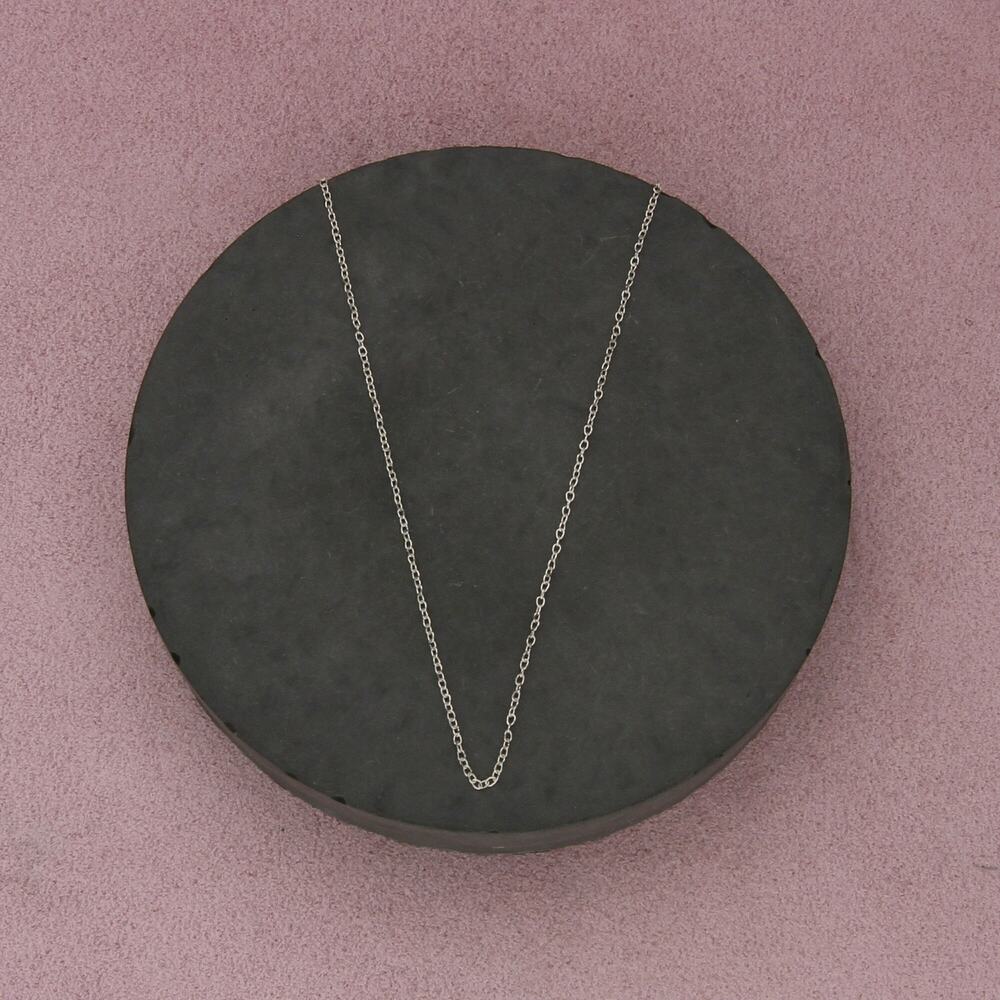 sterling silver italy 1mm cable chain necklace size 16in